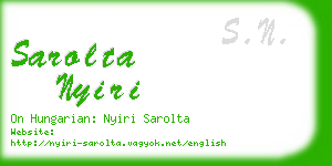 sarolta nyiri business card